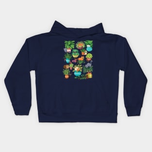 Cats and planters Kids Hoodie